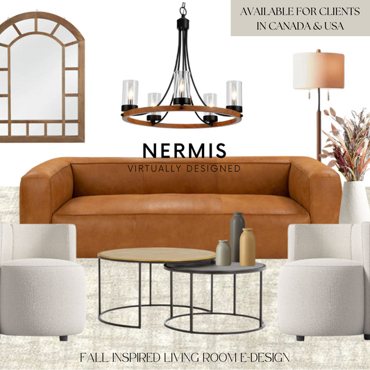 Fall Inspired Living Room E-Design